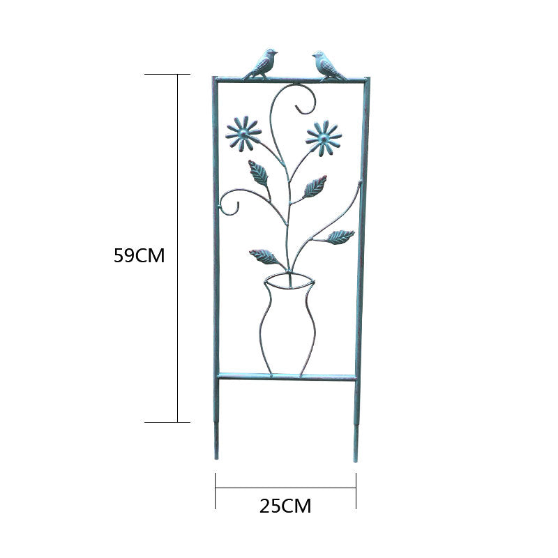 European retro iron flower stand unlimited heightening iron clematis climbing rack balcony flower pot rack rose climbing rack