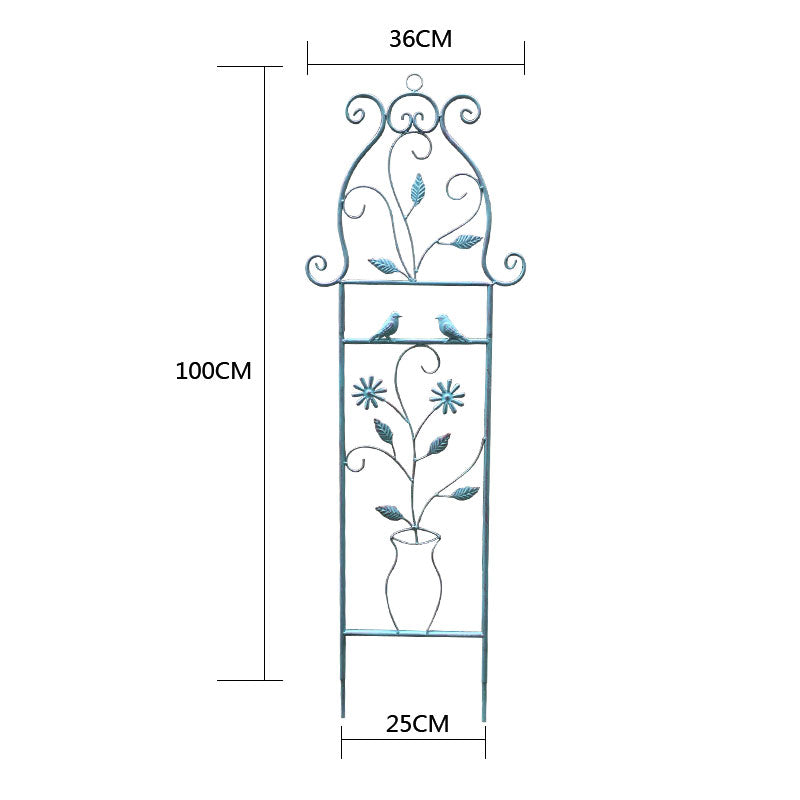 European retro iron flower stand unlimited heightening iron clematis climbing rack balcony flower pot rack rose climbing rack