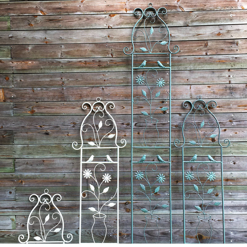 European retro iron flower stand unlimited heightening iron clematis climbing rack balcony flower pot rack rose climbing rack