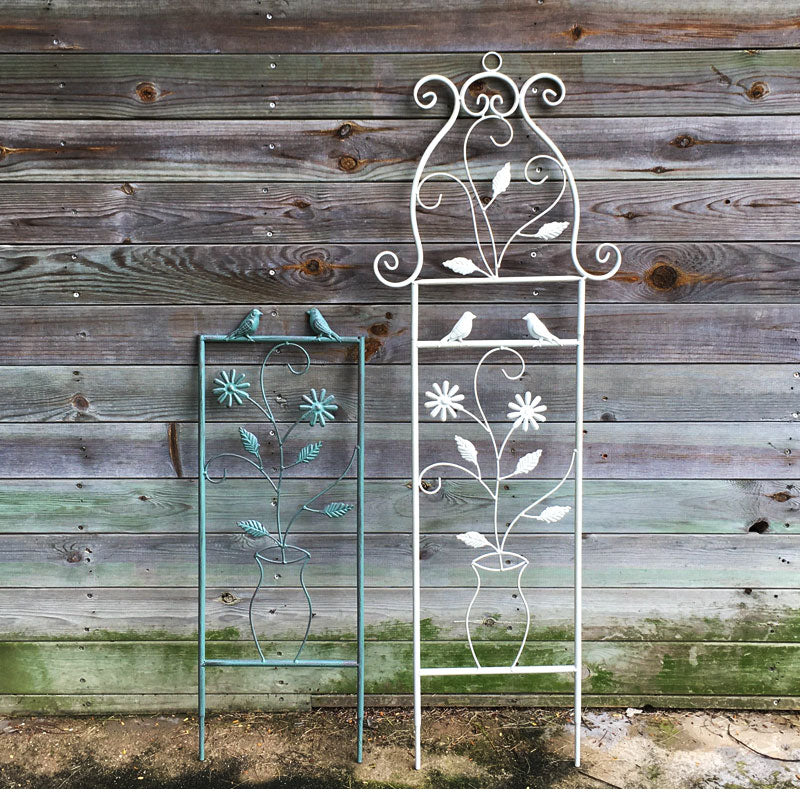 European retro iron flower stand unlimited heightening iron clematis climbing rack balcony flower pot rack rose climbing rack