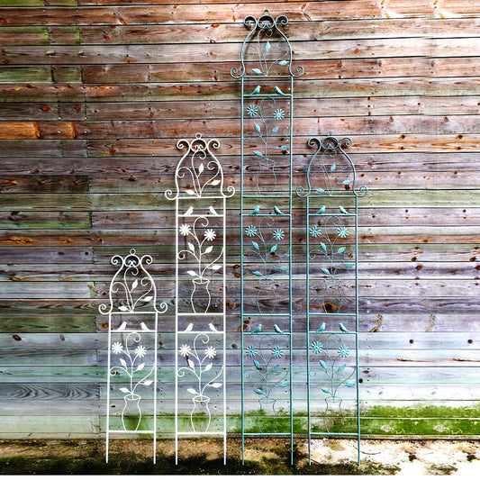 European retro iron flower stand unlimited heightening iron clematis climbing rack balcony flower pot rack rose climbing rack