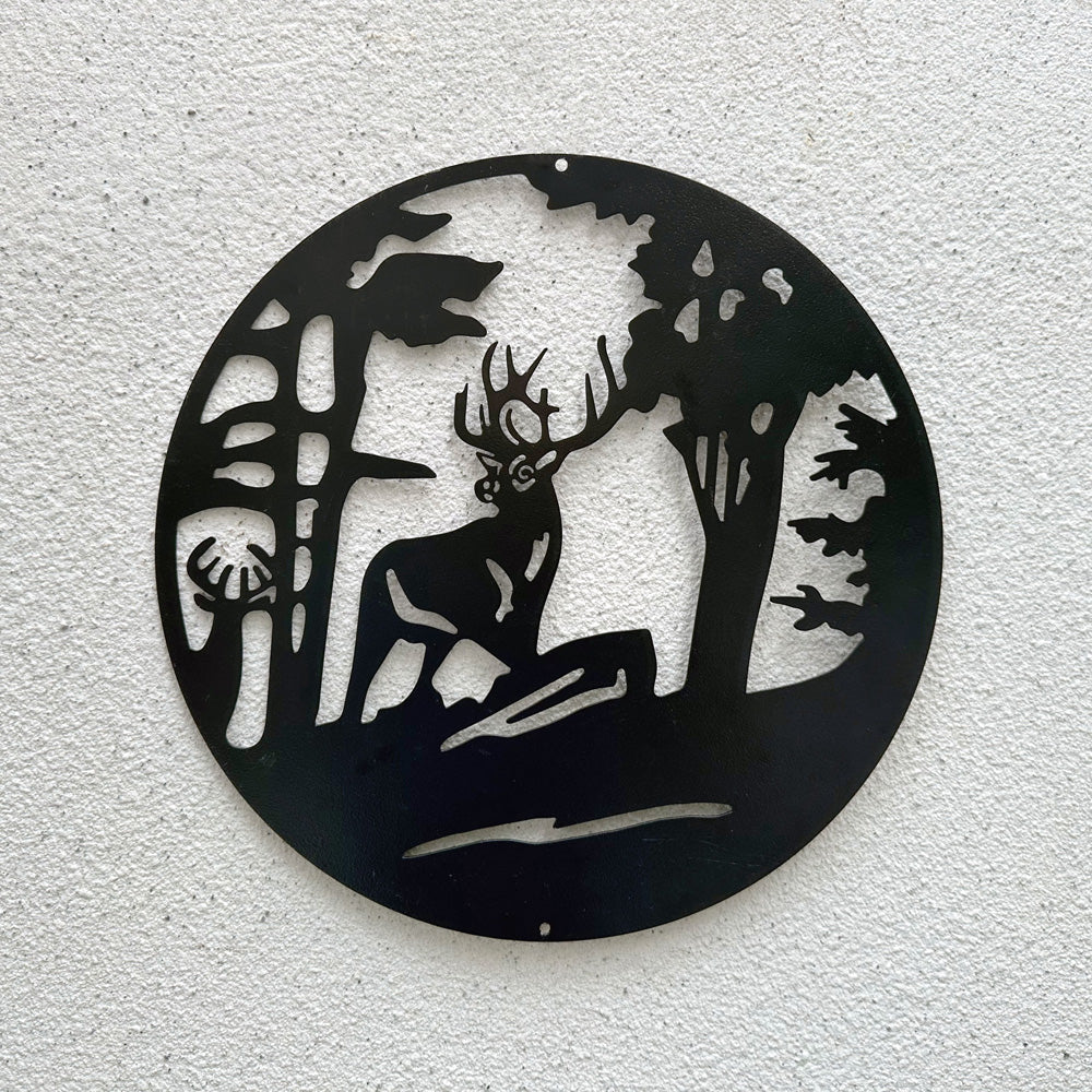Home Christmas Metal Wall Hanging Powder Coated Laser Cut Metal Wall Art Decor
