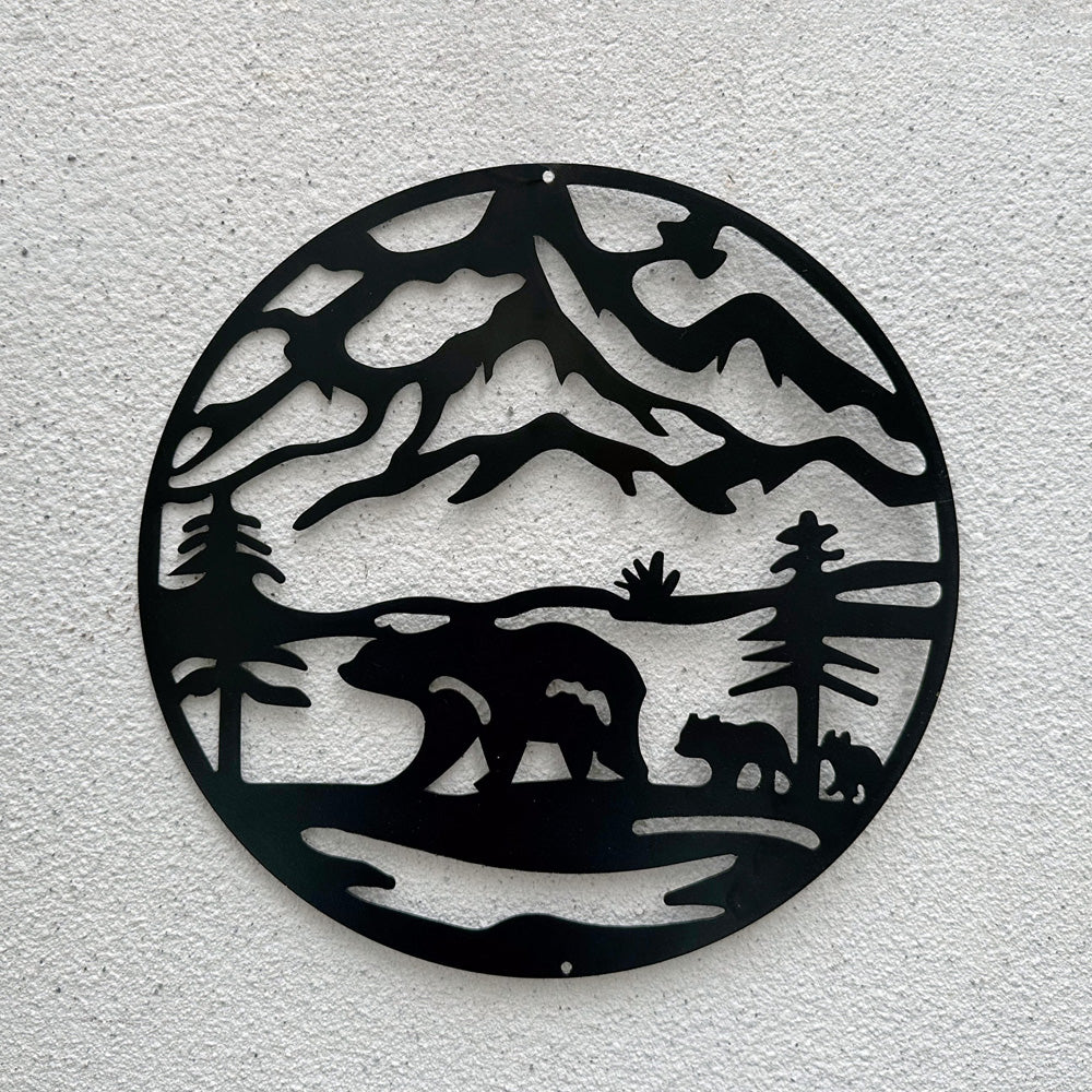 Home Christmas Metal Wall Hanging Powder Coated Laser Cut Metal Wall Art Decor