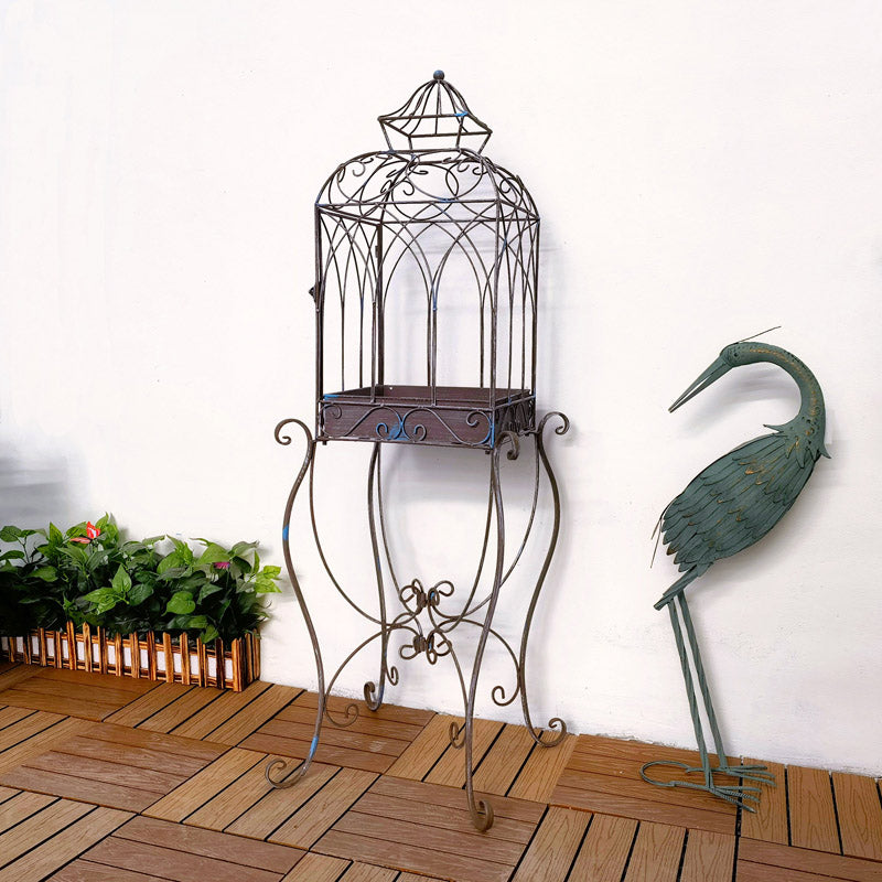 Vaso de flores rack vaso planta alta cubo flor suporte em um suporte de metal planta