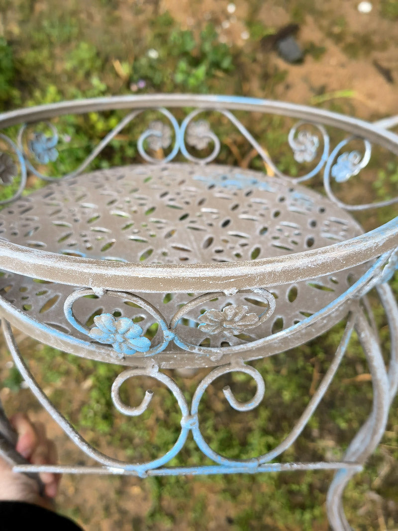 Vaso de flores plantador rack metal fezes design revestido uso interno/externo jardim vasos de flores & plantadores para suporte de planta de ferro