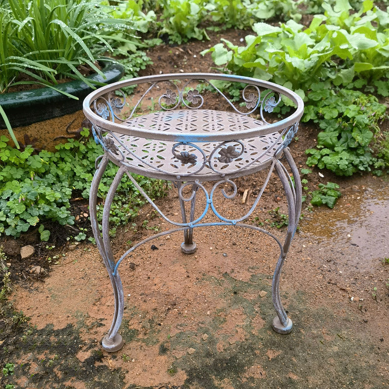 Vaso de flores plantador rack metal fezes design revestido uso interno/externo jardim vasos de flores & plantadores para suporte de planta de ferro