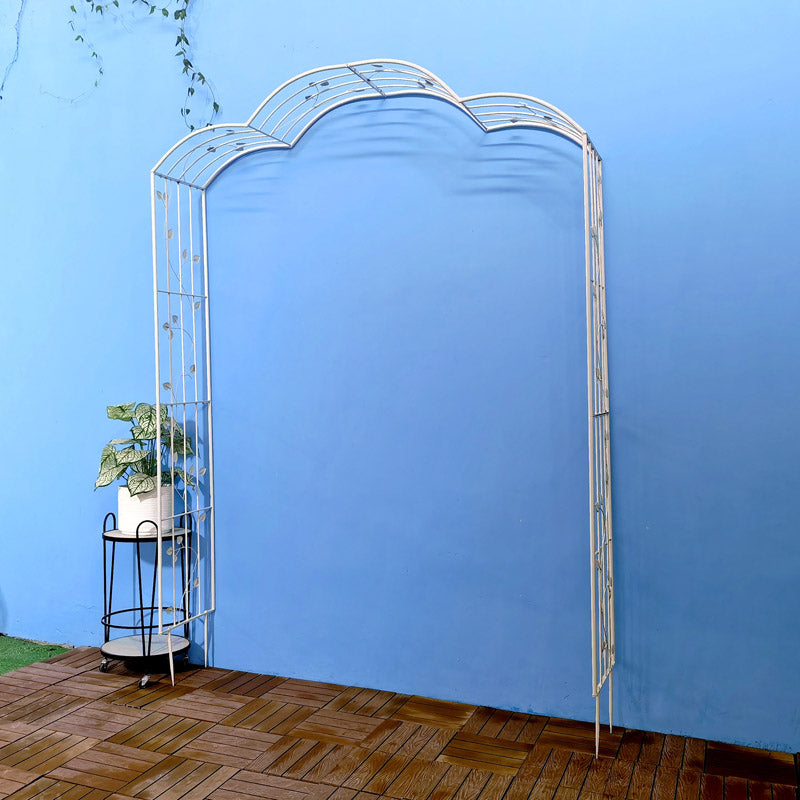 Arbor de arco de jardim de metal, facilmente montado, para gramado, quintal, pátio, festa, treliça para várias plantas de escalada, rosas, videiras
