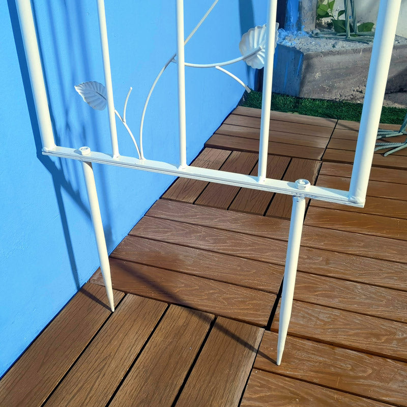 Arbor de arco de jardim de metal, facilmente montado, para gramado, quintal, pátio, festa, treliça para várias plantas de escalada, rosas, videiras