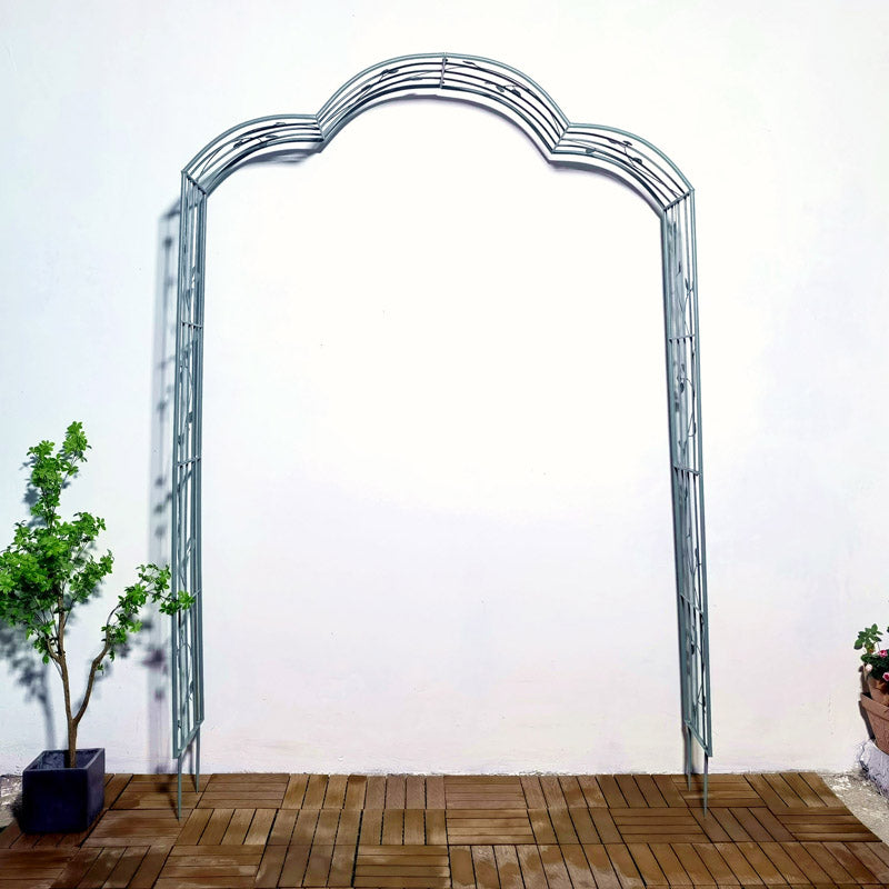 Arbor de arco de jardim de metal, facilmente montado, para gramado, quintal, pátio, festa, treliça para várias plantas de escalada, rosas, videiras