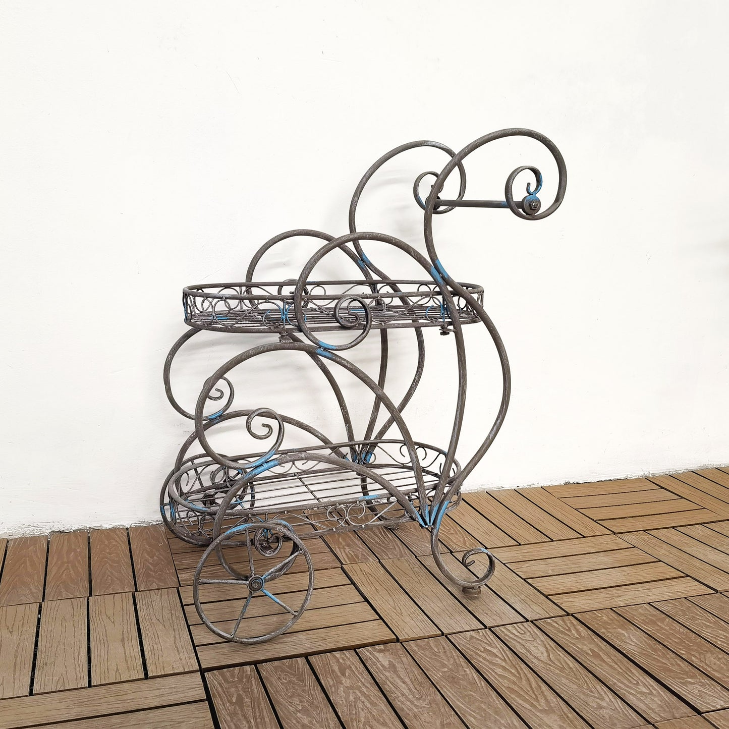 Outdoor Metal Bicycle Plant Stand Flower Pot Cart Holder for Home Garden Patio Garden Supplies