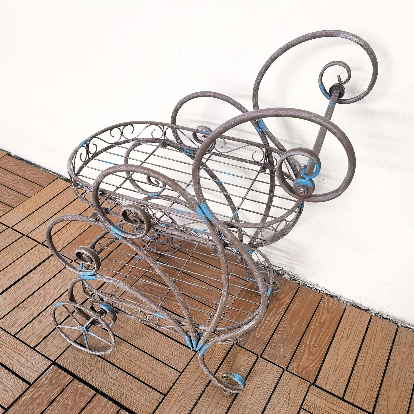 Outdoor Metal Bicycle Plant Stand Flower Pot Cart Holder for Home Garden Patio Garden Supplies