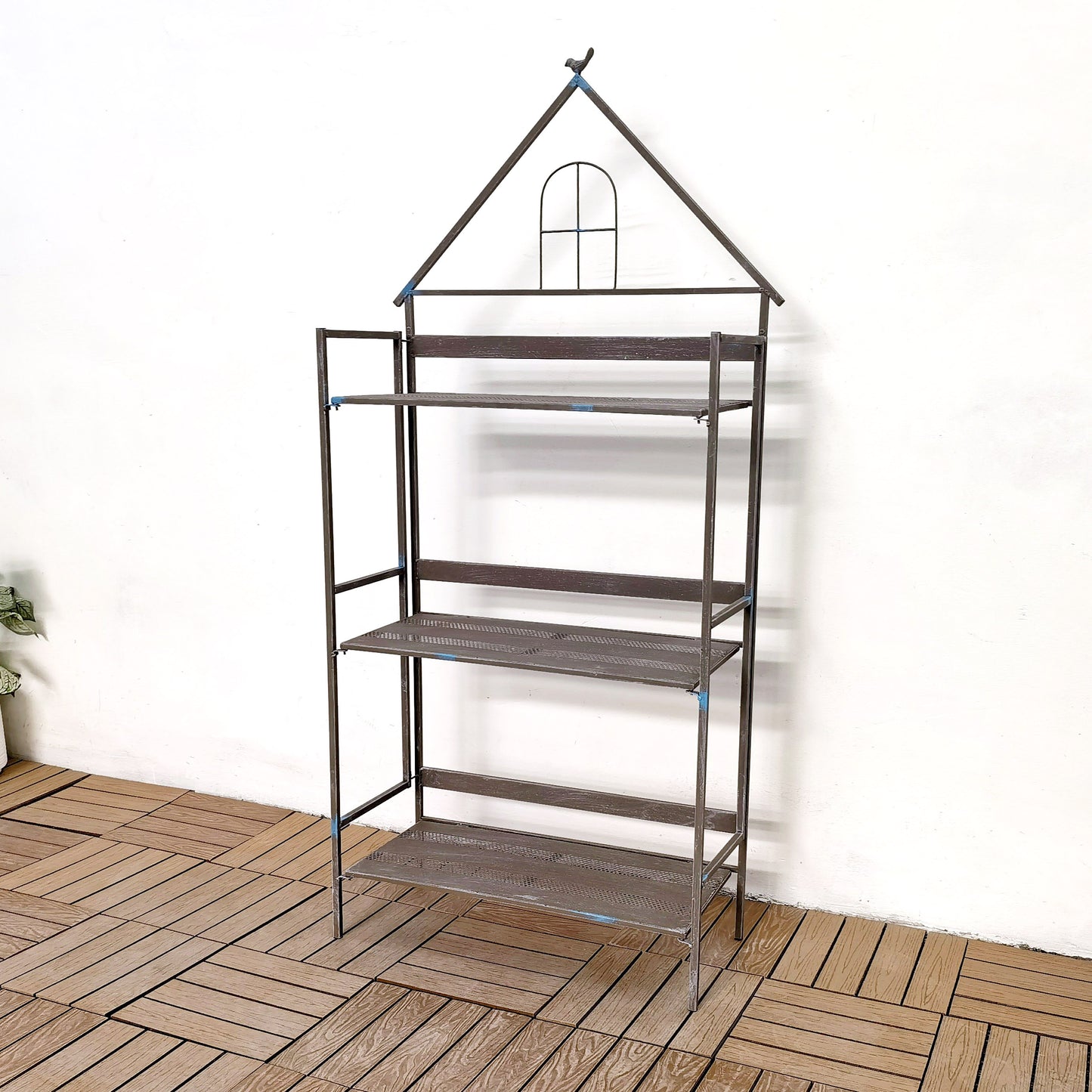 Suporte de exibição para plantas, suporte de flores para vasos suculentos, casa de jardim ao ar livre, bonsai, sala de estar, suporte de flores de metal