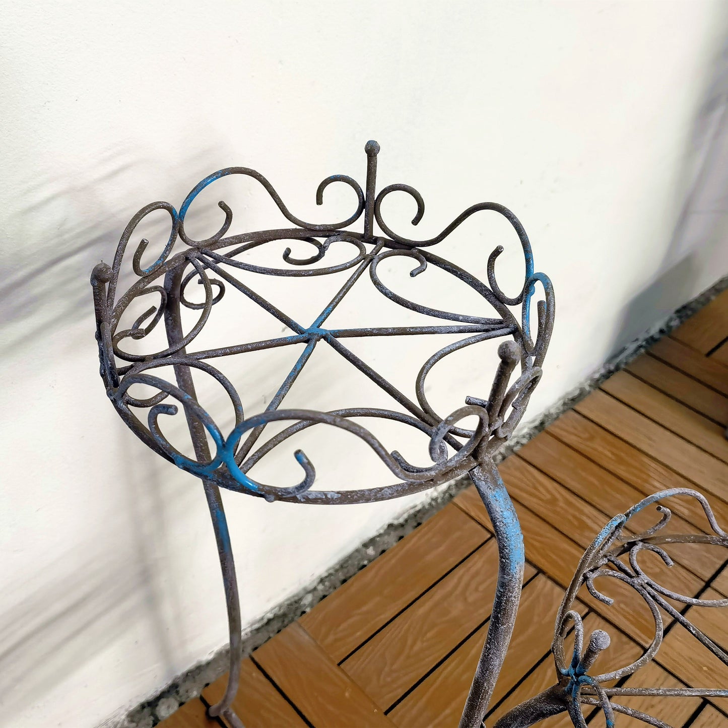 MR 3 Tier Folding Tall Plant Stand Rotatable Metal Flower Pot Holder Home Decor Multi Metal Corner Display Shelf