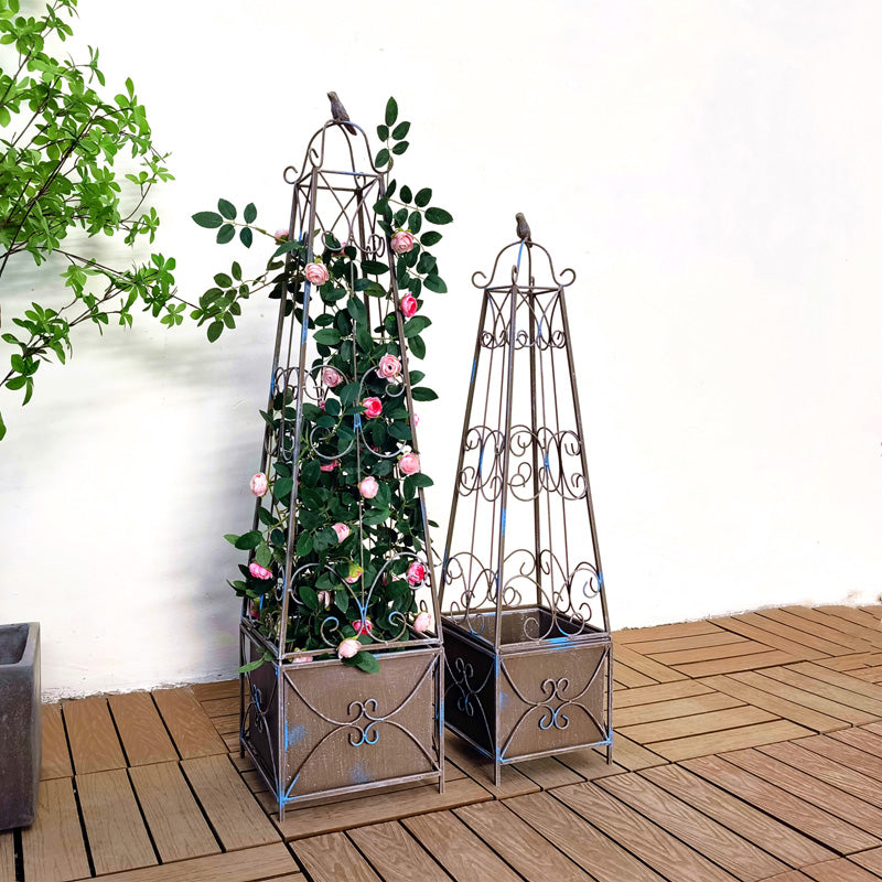 Quadro cônico de treliça para plantas, vegetais, flores, ferramentas decorativas de jardim, suporte para plantas, videira, escalada, suporte de metal para flores