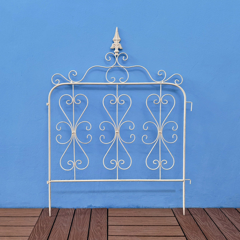 Decorative Powder Coated Wrought Iron Garden Garrison Fence Steel Pale Picket Fence garden trellis