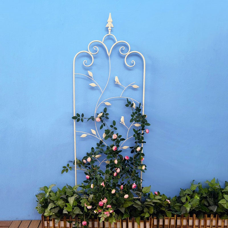 Wholesales Garden Decorative Wrought Iron Trellis Heavy Duty Black Rustproof Iron Metal Trellis for Potted Plants Support