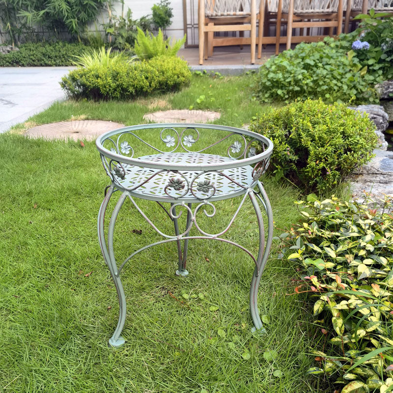 Vaso de flores plantador rack metal fezes design revestido uso interno/externo jardim vasos de flores & plantadores para suporte de planta de ferro
