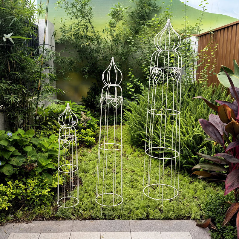 Plant Climbing Frame Outdoor Flower Stand Garden Obelisk Trellis Metal Plant Support Tower Flower Stand