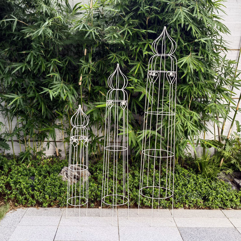 Plant Climbing Frame Outdoor Flower Stand Garden Obelisk Trellis Metal Plant Support Tower Flower Stand