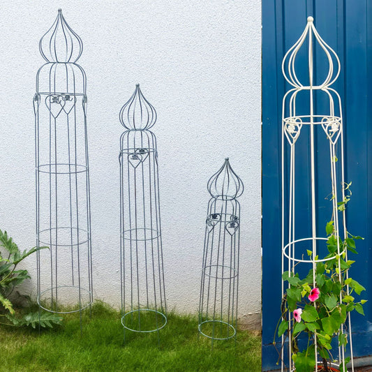Plant Climbing Frame Outdoor Flower Stand Garden Obelisk Trellis Metal Plant Support Tower Flower Stand