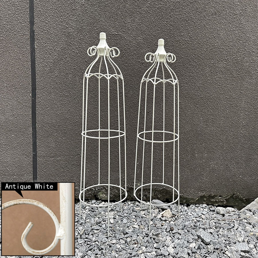 Garden Arch Trellis, Tower Obelisk Garden Trellis Wrought Iron Metal Trellis Flower Support for Climbing Vines, Rose and Plants