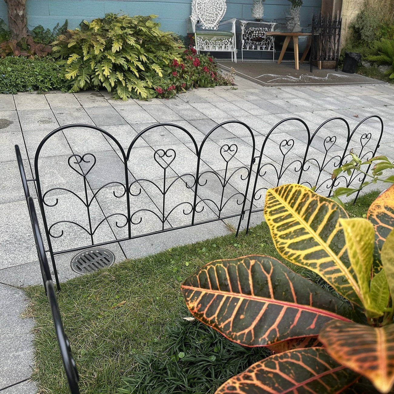Wrought iron small fence American style old fence garden courtyard decoration outdoor low guardrail partition fence