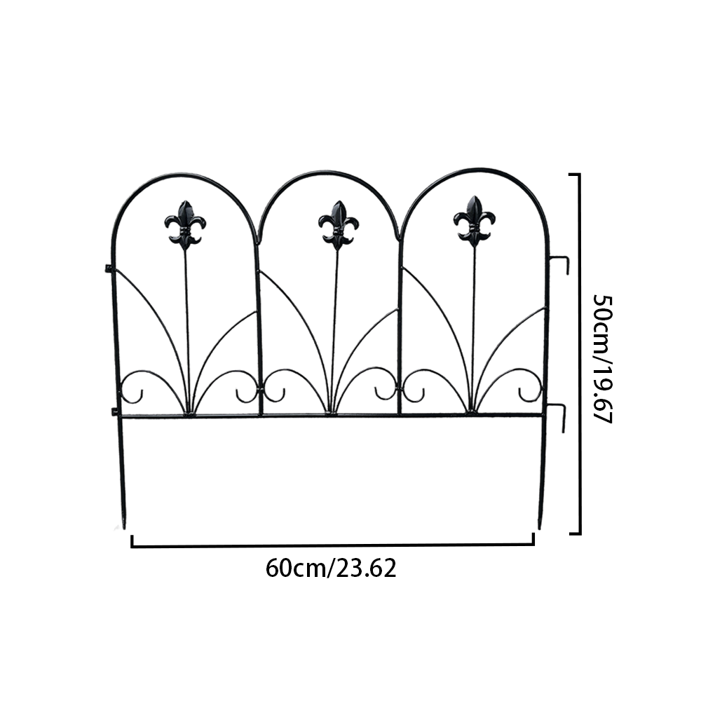 Wrought iron small fence American style old fence garden courtyard decoration outdoor low guardrail partition fence