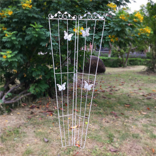 2-pack butterfly insert retro iron flower stand unlimited heightening clematis climbing rack balcony flower pot insert rose climbing rack