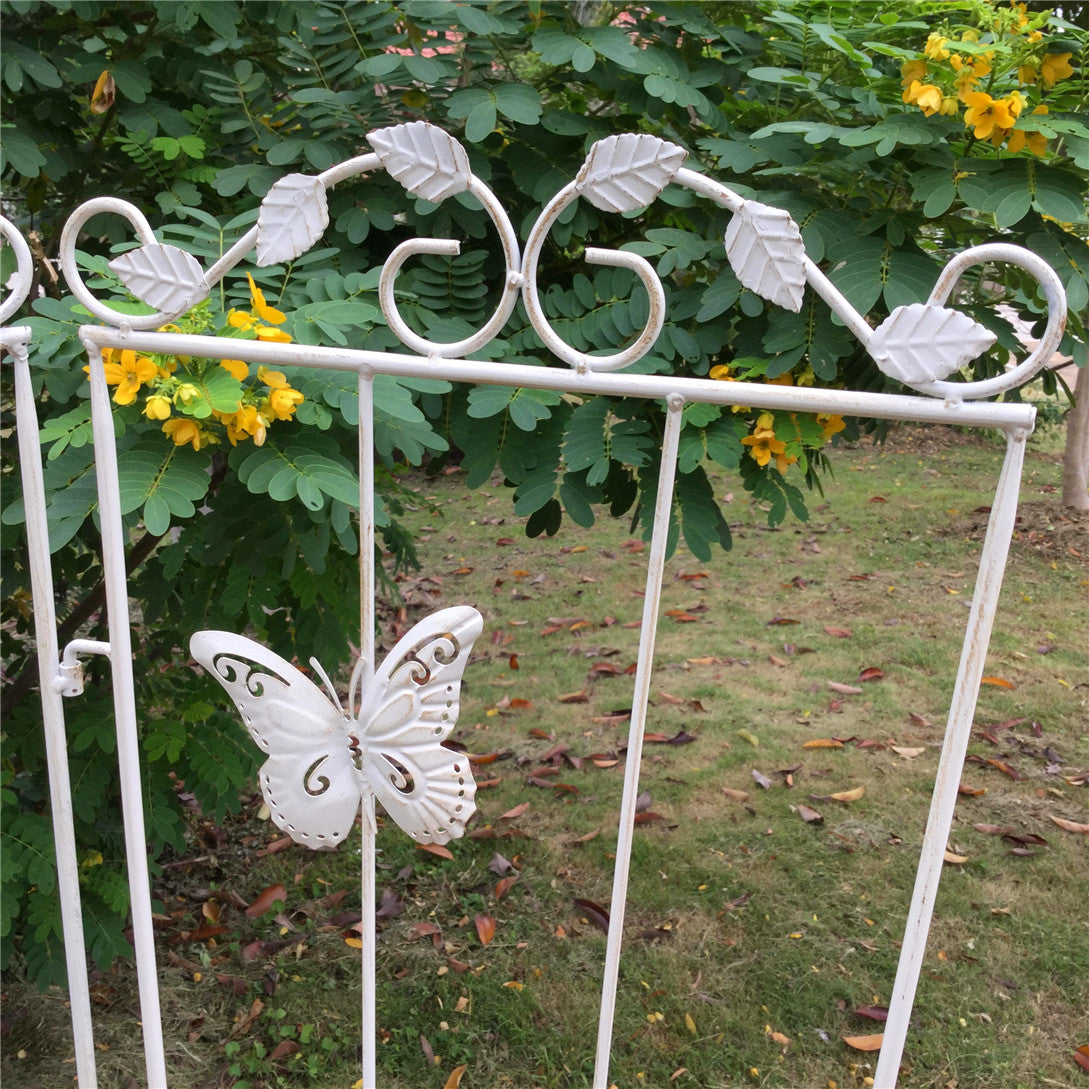 2-pack butterfly insert retro iron flower stand unlimited heightening clematis climbing rack balcony flower pot insert rose climbing rack
