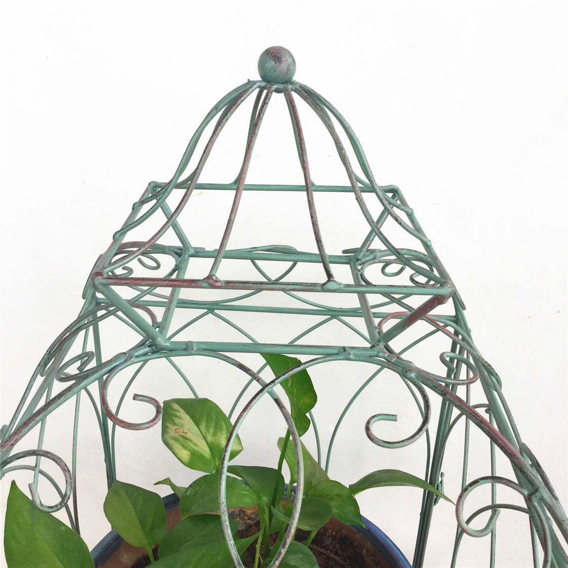 Vaso de flores rack vaso planta alta cubo flor suporte em um suporte de metal planta