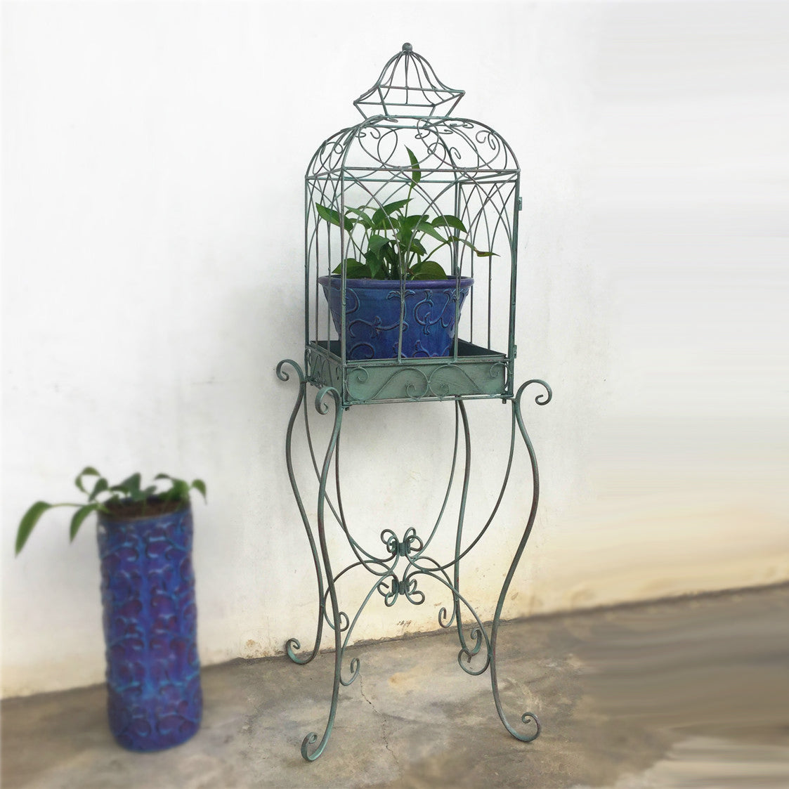 Vaso de flores rack vaso planta alta cubo flor suporte em um suporte de metal planta