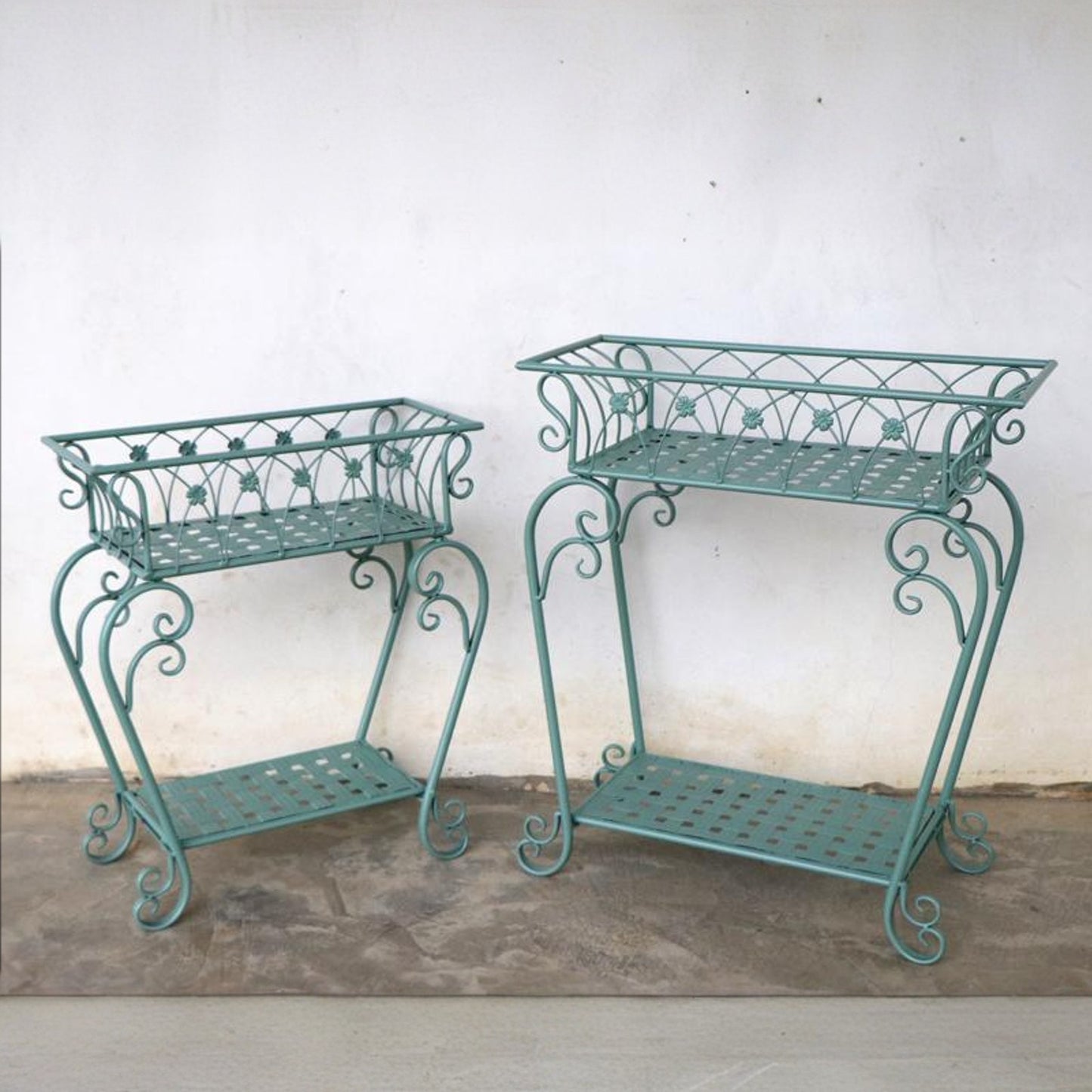 metal plant stand, patio stand 2 brackets, patio / garden / balcony features iron flower pot stand