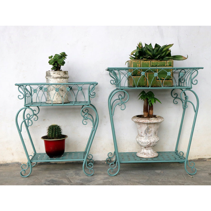 metal plant stand, patio stand 2 brackets, patio / garden / balcony features iron flower pot stand