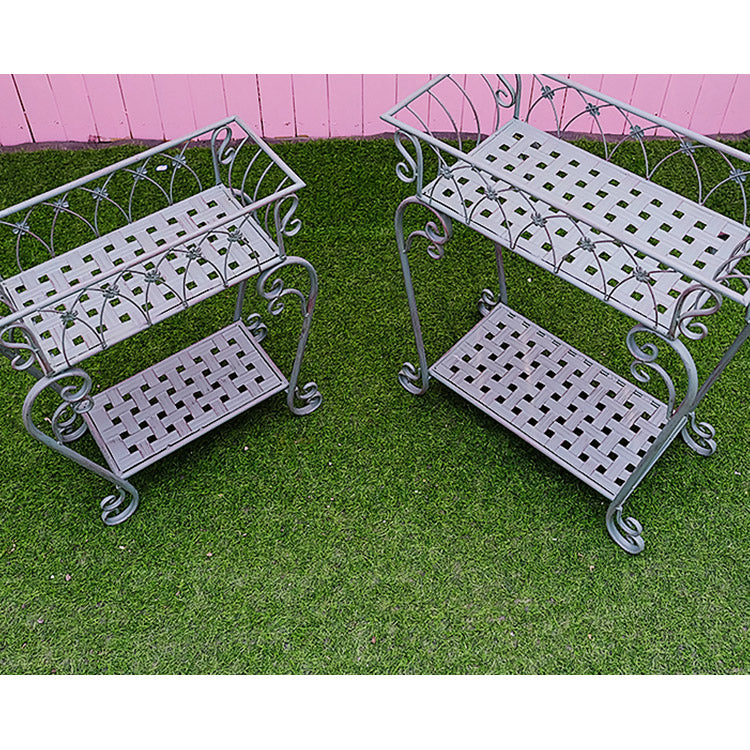 metal plant stand, patio stand 2 brackets, patio / garden / balcony features iron flower pot stand