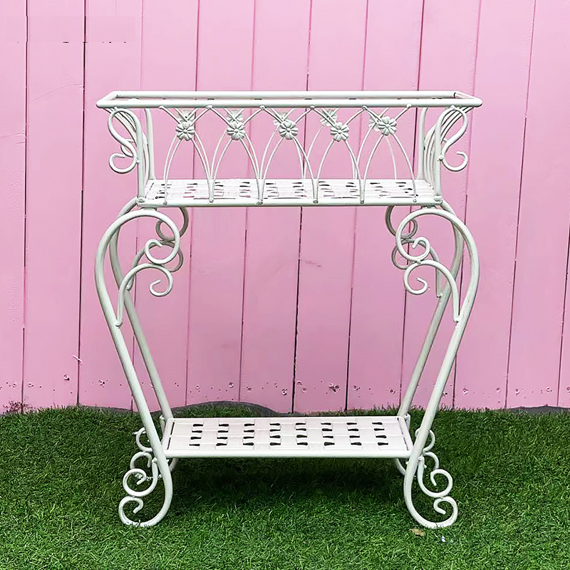 metal plant stand, patio stand 2 brackets, patio / garden / balcony features iron flower pot stand