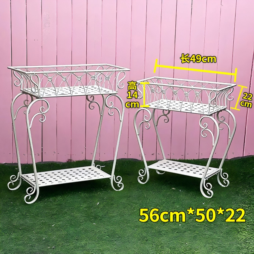 metal plant stand, patio stand 2 brackets, patio / garden / balcony features iron flower pot stand