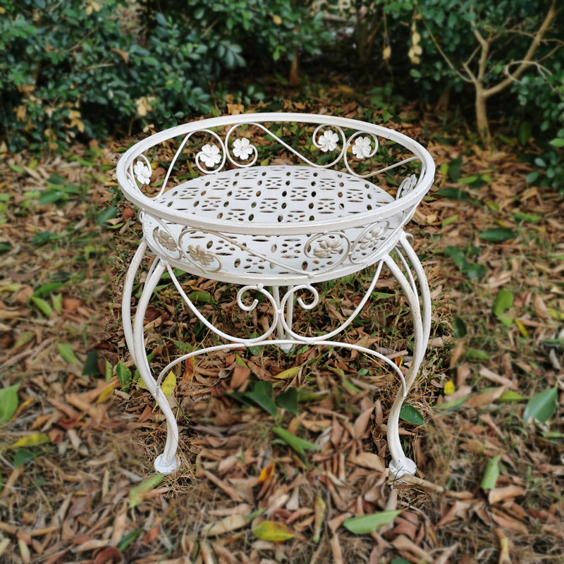 Vaso de flores plantador rack metal fezes design revestido uso interno/externo jardim vasos de flores & plantadores para suporte de planta de ferro