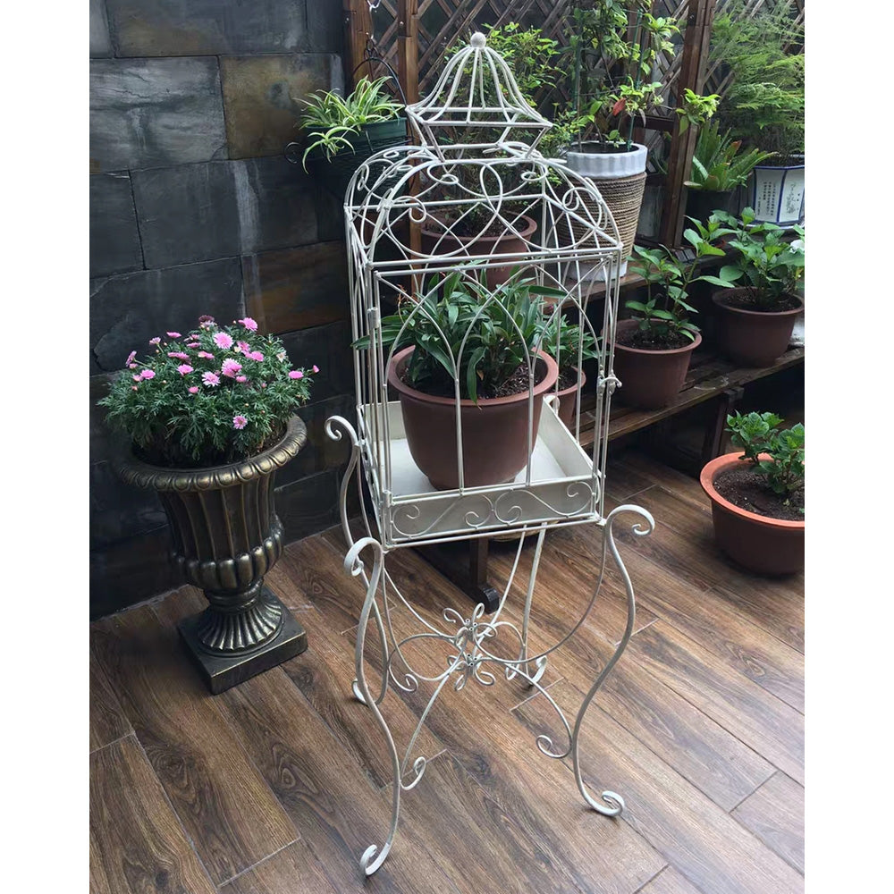 Vaso de flores rack vaso planta alta cubo flor suporte em um suporte de metal planta