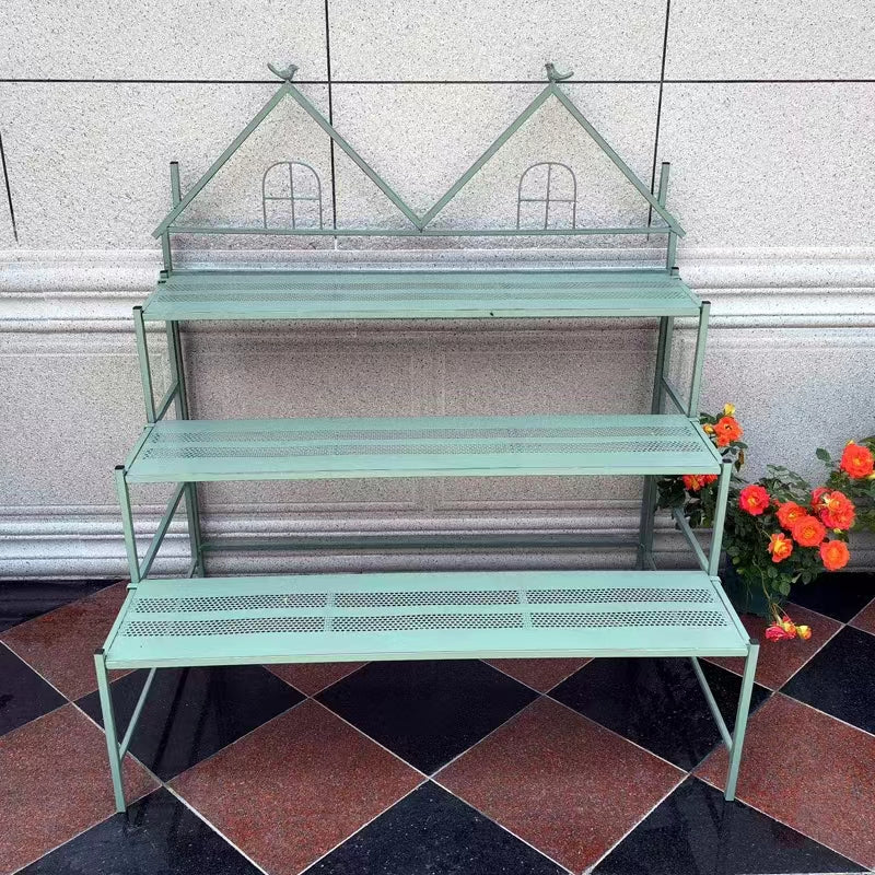 customized wrought iron home and garden deco ladder 3 tier plant stands
