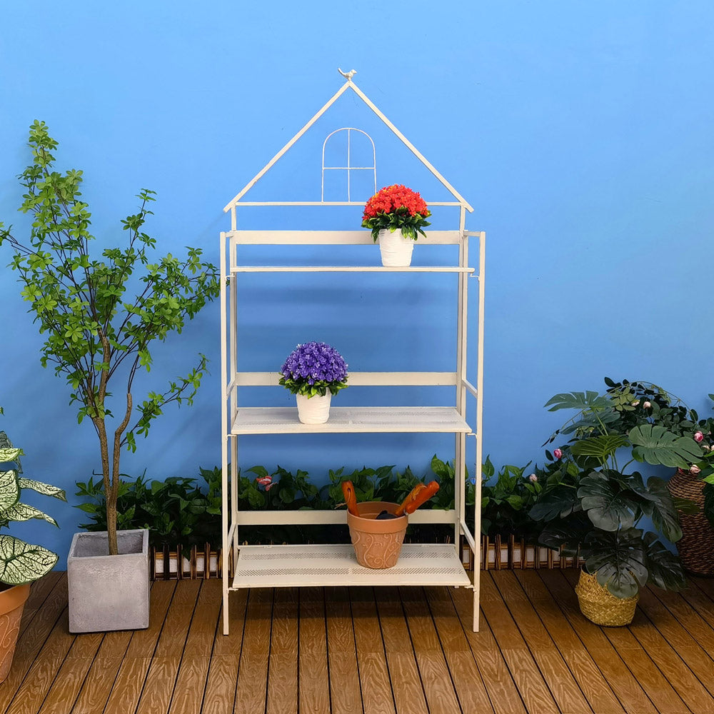 Suporte de exibição para plantas, suporte de flores para vasos suculentos, casa de jardim ao ar livre, bonsai, sala de estar, suporte de flores de metal