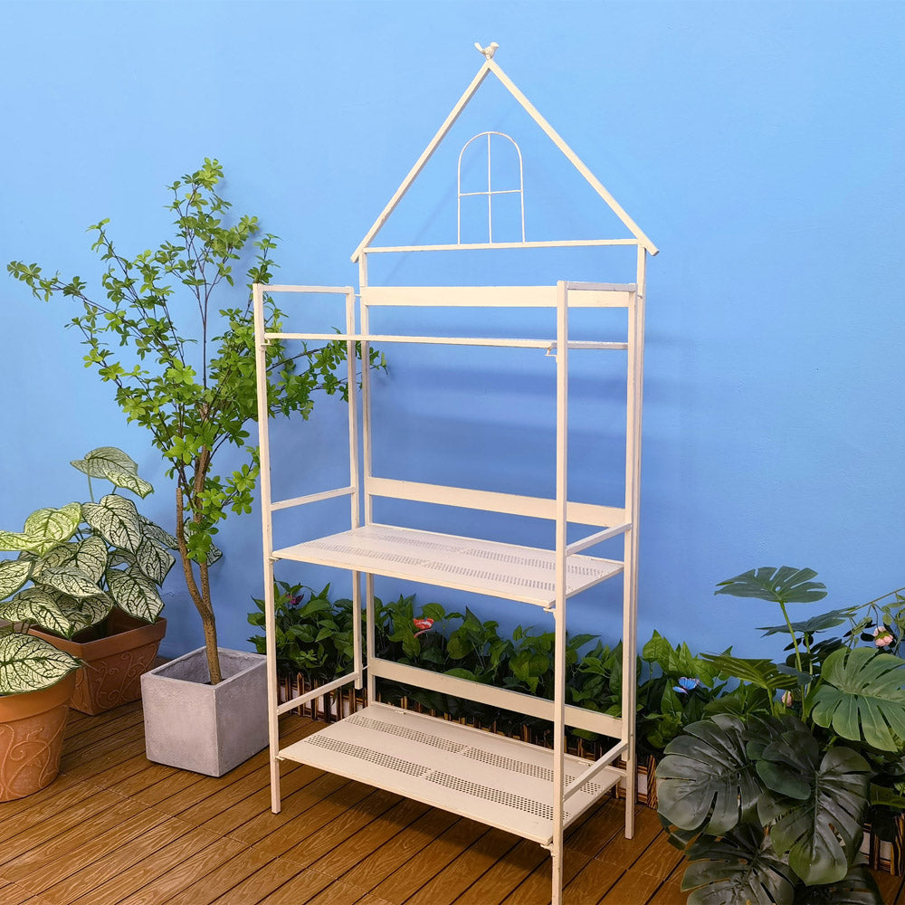 Suporte de exibição para plantas, suporte de flores para vasos suculentos, casa de jardim ao ar livre, bonsai, sala de estar, suporte de flores de metal