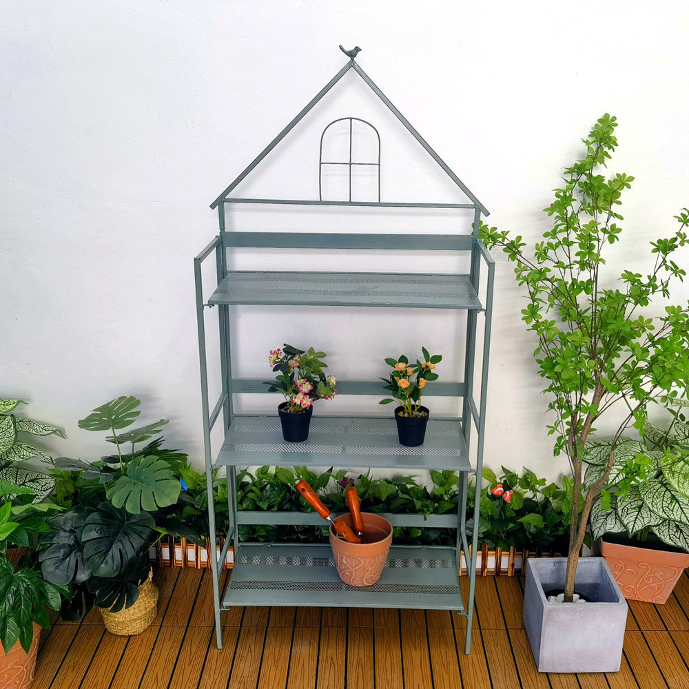 Suporte de exibição para plantas, suporte de flores para vasos suculentos, casa de jardim ao ar livre, bonsai, sala de estar, suporte de flores de metal