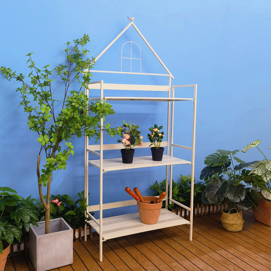 Suporte de exibição para plantas, suporte de flores para vasos suculentos, casa de jardim ao ar livre, bonsai, sala de estar, suporte de flores de metal