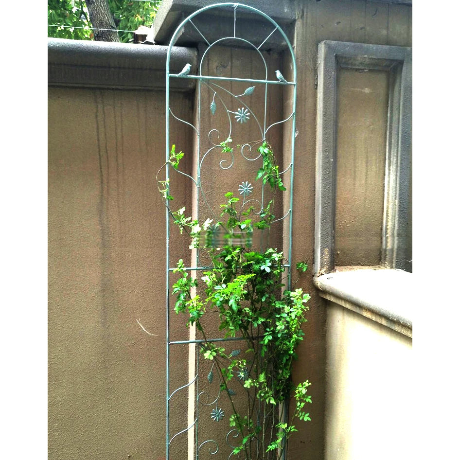 Garden Decoration Outdoor Black Garden Stake Square Foot Vine Powder Coated Framed Garden Trellis Plant Support for Climbing