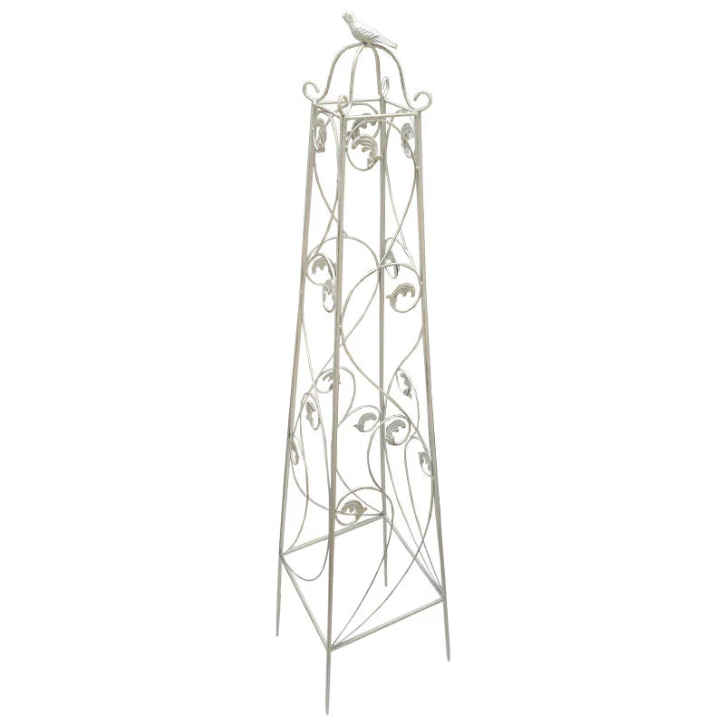 Made In China Set of 3 Round Outdoor Metal Garden obelisk trellis for climbing plants outdoor plant trellis