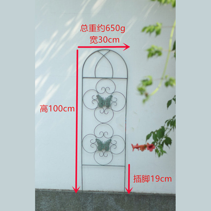 Butterfly style wrought iron plant climbing frame wrought iron flower rack floor-standing fence garden furniture outdoor