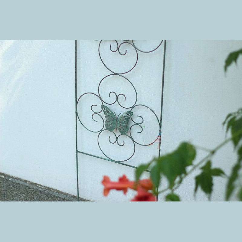 Butterfly style wrought iron plant climbing frame wrought iron flower rack floor-standing fence garden furniture outdoor
