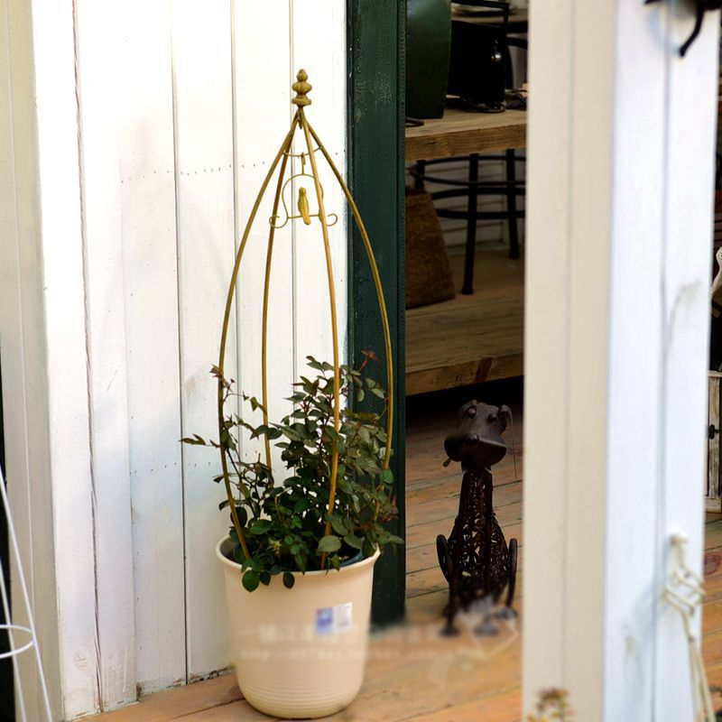 Bird pendant type iron climbing frame balcony flower rack indoor clematis plant climbing frame floor flower pot plant rack
