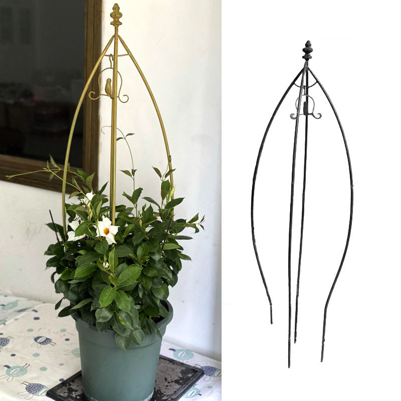 Bird pendant type iron climbing frame balcony flower rack indoor clematis plant climbing frame floor flower pot plant rack