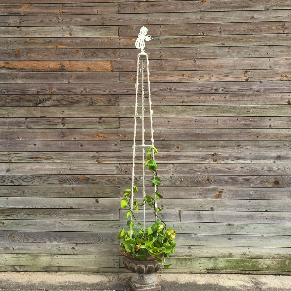 Watering angel climbing frame rose clematis special iron art retro old three-dimensional flower stand balcony potted plant stand